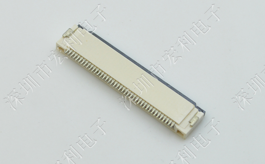 麻豆免费网站丨FFC/FPC軟排線連接器 FPC插座 間距0.5mm-64p H2.0翻蓋下接