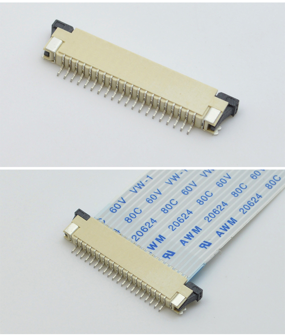 FFC軟排線接插件 91精品麻豆视频 間距1.0MM-16p 上接拉鎖