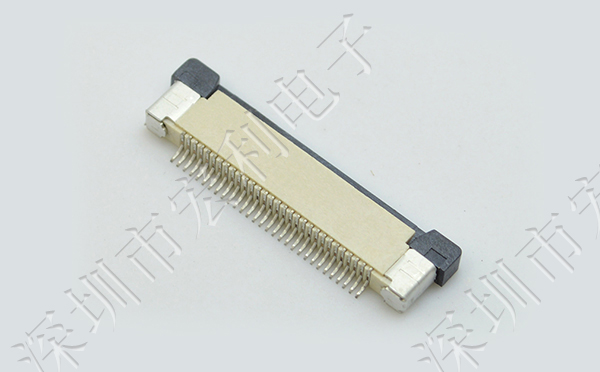 ffc/fpc排線座13pin抽屜式上接觸0.5間距 H2.0厚PCB板貼片插座