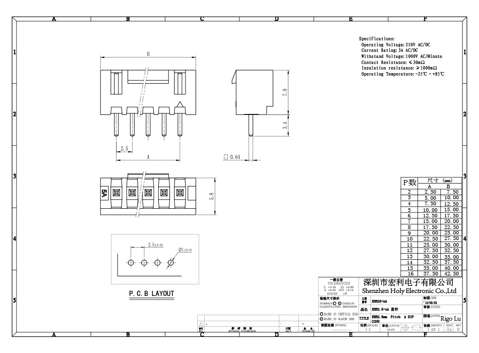 XHB2.5-4A 帶扣直針插座 接插件連接器 帶鎖扣帶鉤防脫,麻豆免费网站